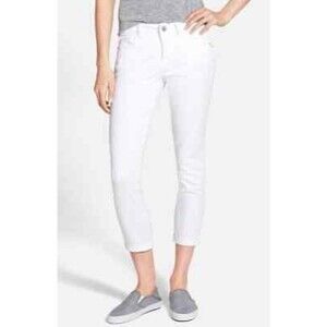 Hart Denim Nordstrom Melody Jeans Size 29 Cuffed Ankle Length White NEW  B68